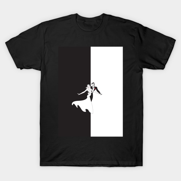 Ballroom Dancers T-Shirt by doniainart